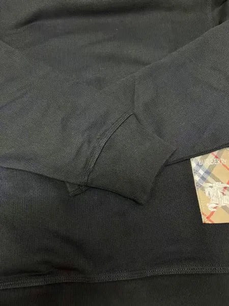 Burberry Classic Logo Patch Black Crewneck Sweatshirt Hoodie - 3