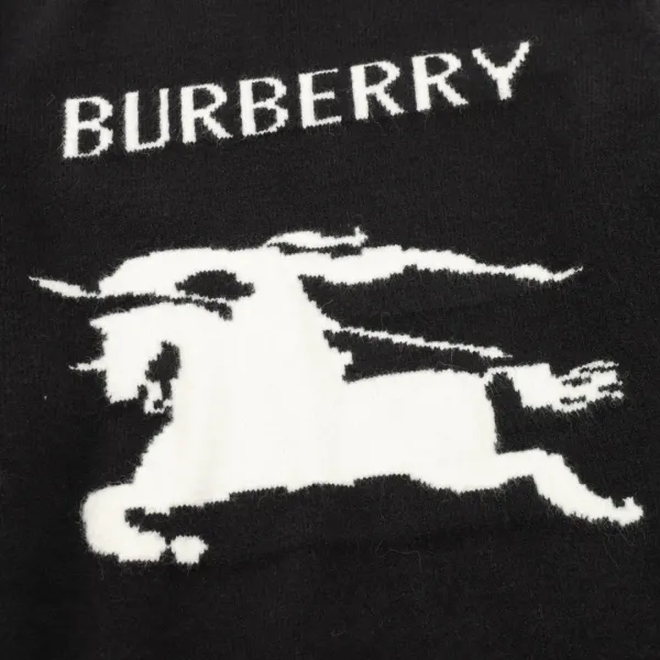Burberry Equestrian Knight Logo Knit Sweater Gray - 7