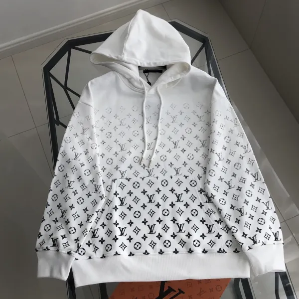 Louis Vuitton Monogram All-Over Print White Hoodie - 1