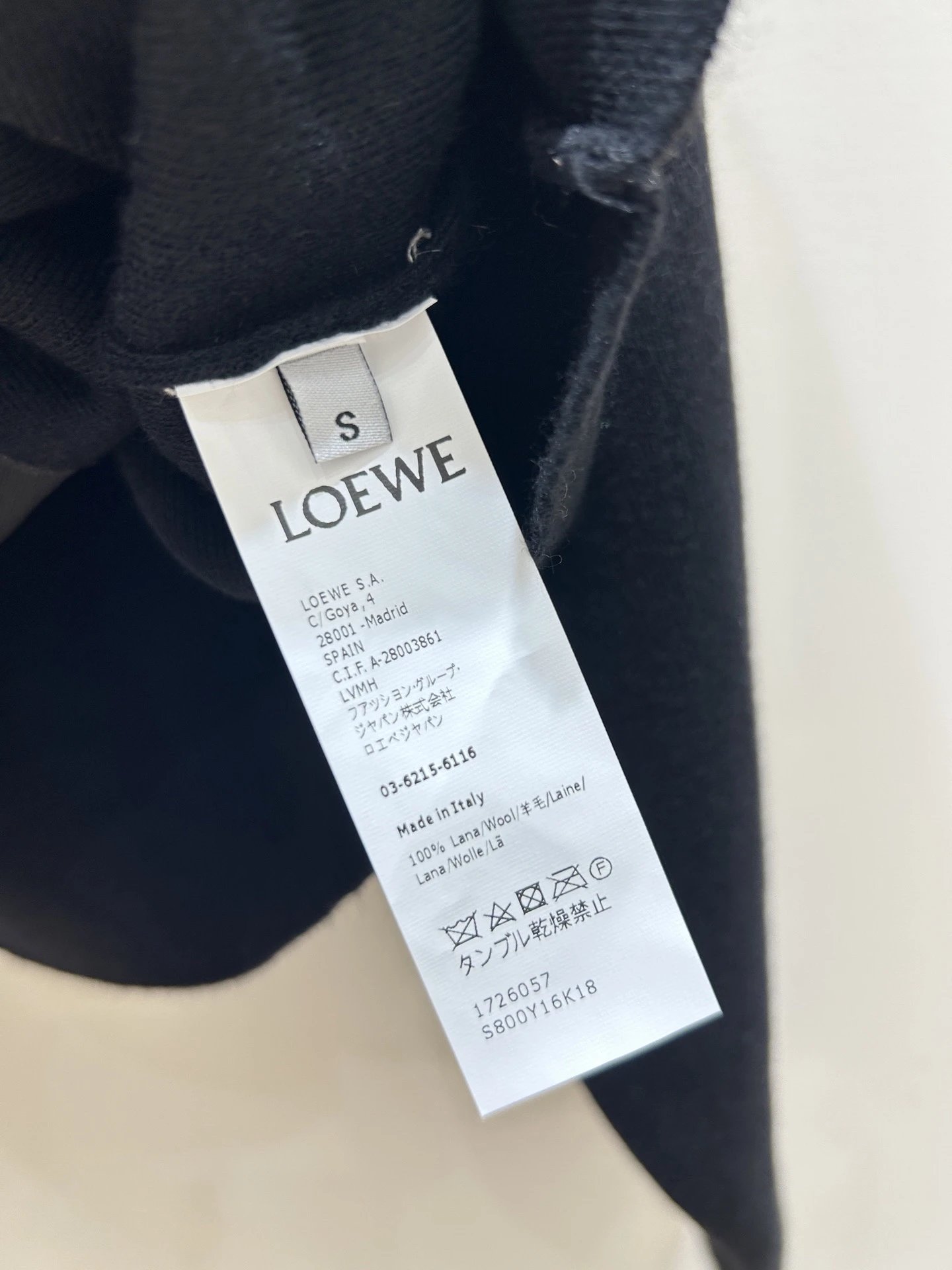 Loewe Anagram Embroidered Cropped Sweater Black - 10