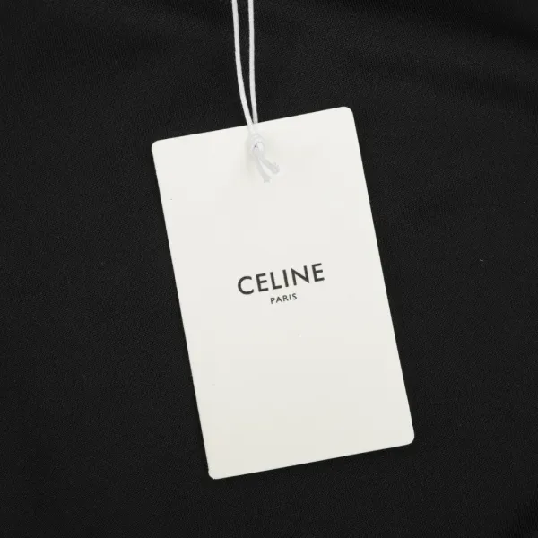 Celine Silk Satin Drawstring Wide-Leg Pants Black - 13