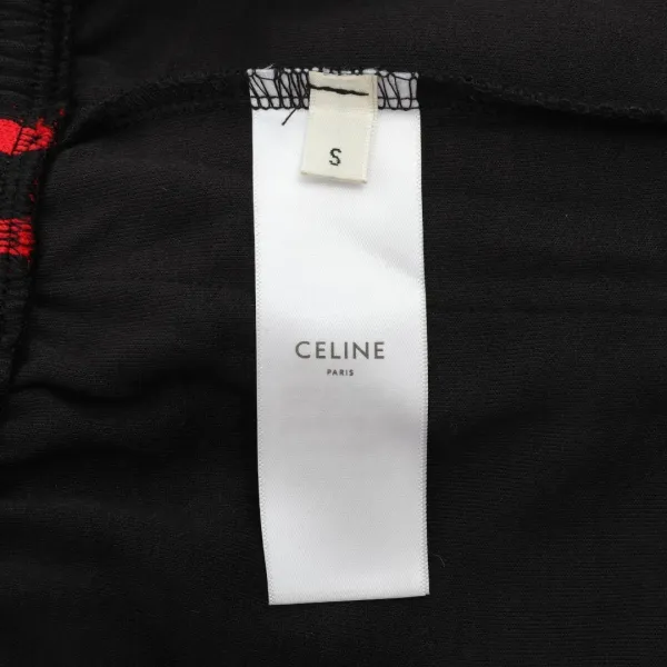Celine Silk Satin Drawstring Wide-Leg Pants Black - 15