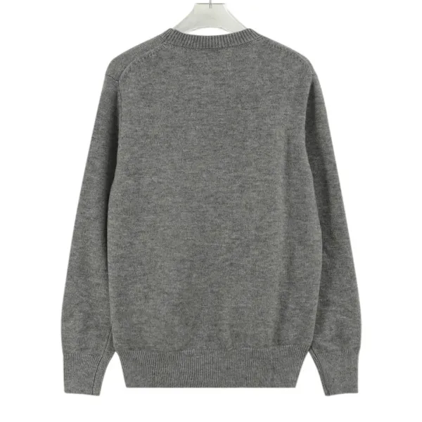 Burberry Equestrian Knight Logo Knit Sweater Gray - 15