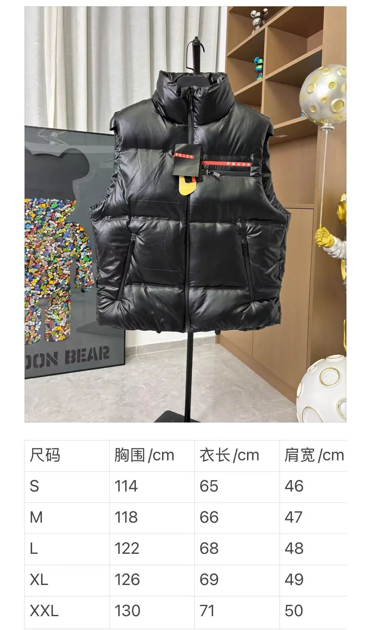 Prada Re-Nylon Puffer Vest Black Outerwear.vest - 3
