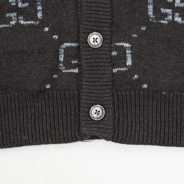 Gucci GG Monogram Knit Cardigan Black - 5