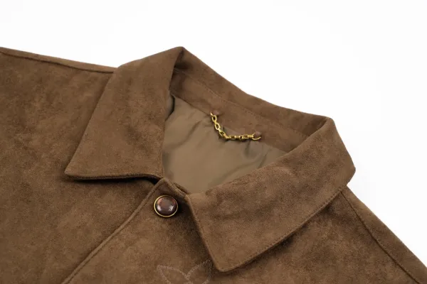 Louis Vuitton Monogram Suede Shirt Jacket Brown Outerwear - 4