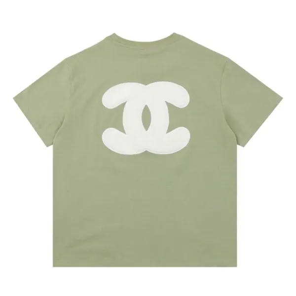 Chanel CC Logo Oversized T-Shirt Sage Green - 1