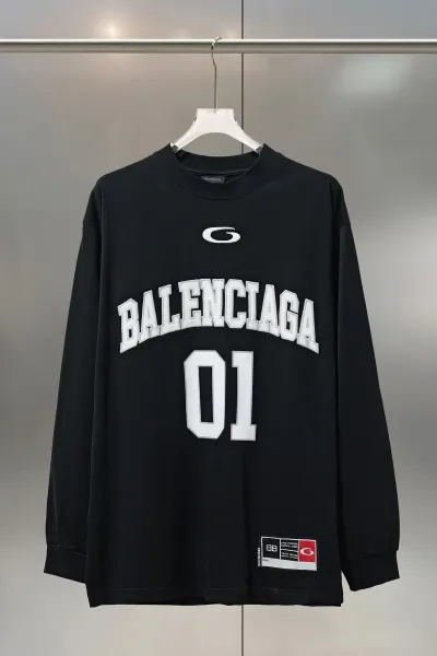 Balenciaga Basketball Jersey Black Long-Sleeve T-Shirt - 1