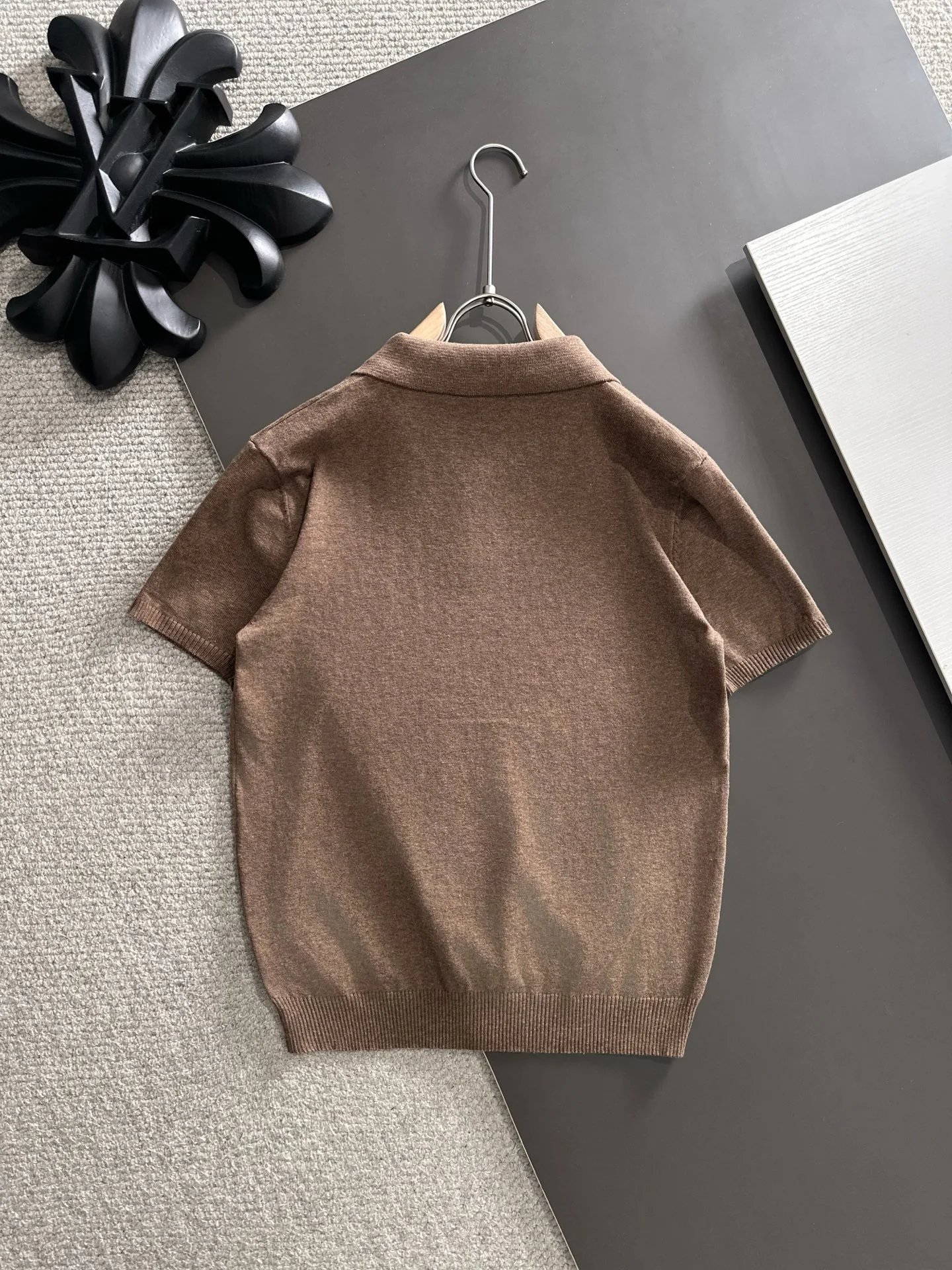 Design Knit Polo Shirt Navy Blue - 10