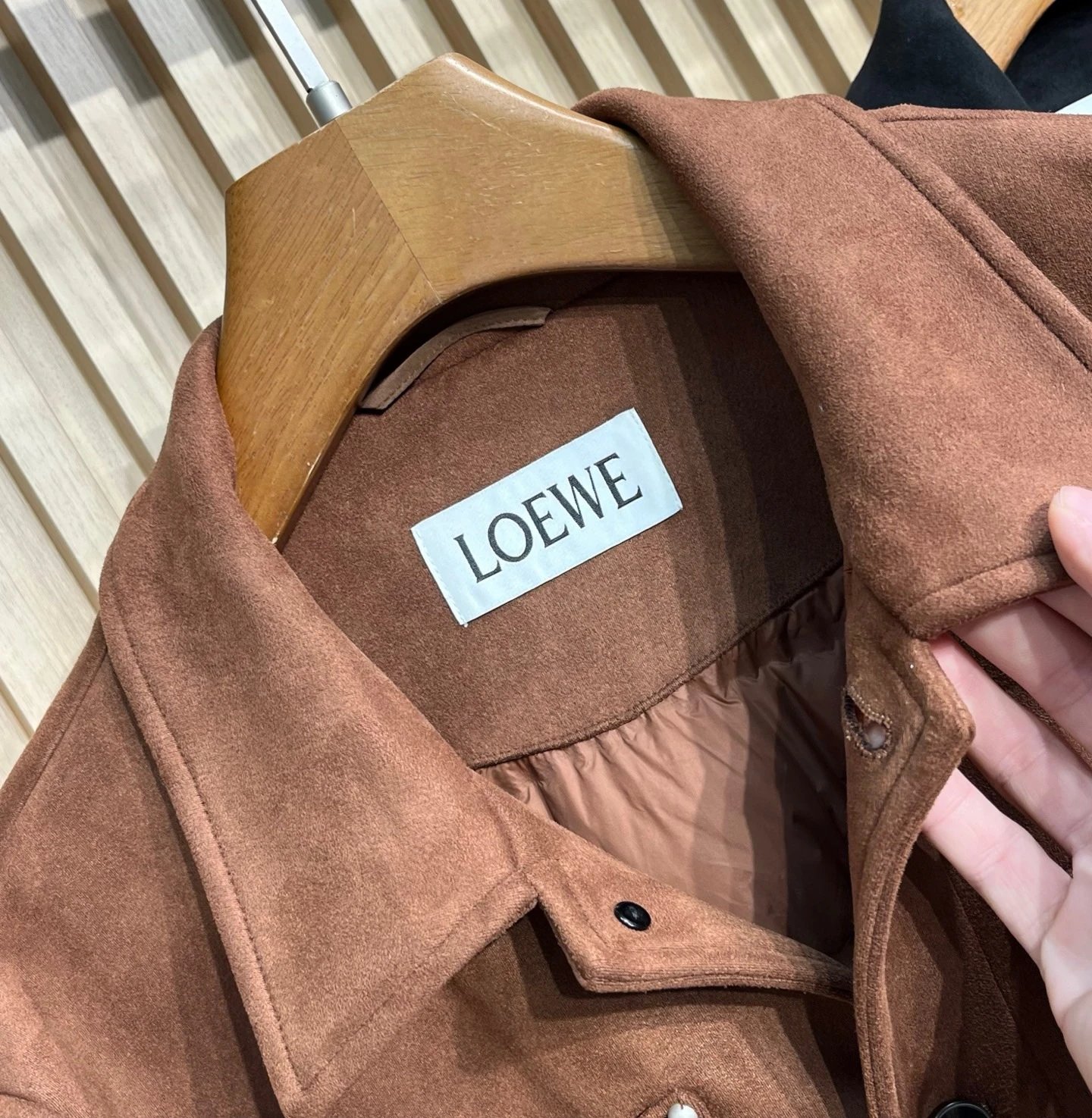Loewe Suede Utility Jacket Brown Outerwear - 6
