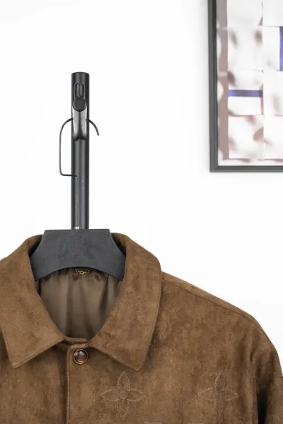 Louis Vuitton Monogram Suede Shirt Jacket Brown Outerwear - 3