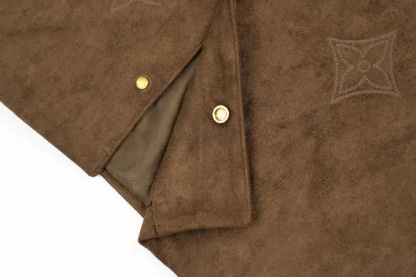 Louis Vuitton Monogram Suede Shirt Jacket Brown Outerwear - 7