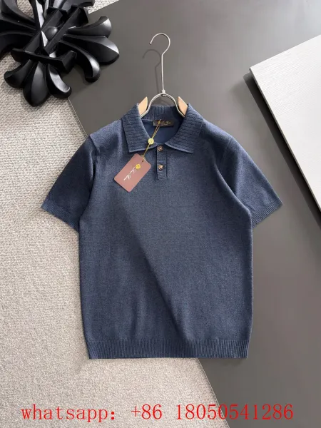 Design Knit Polo Shirt Navy Blue - 1