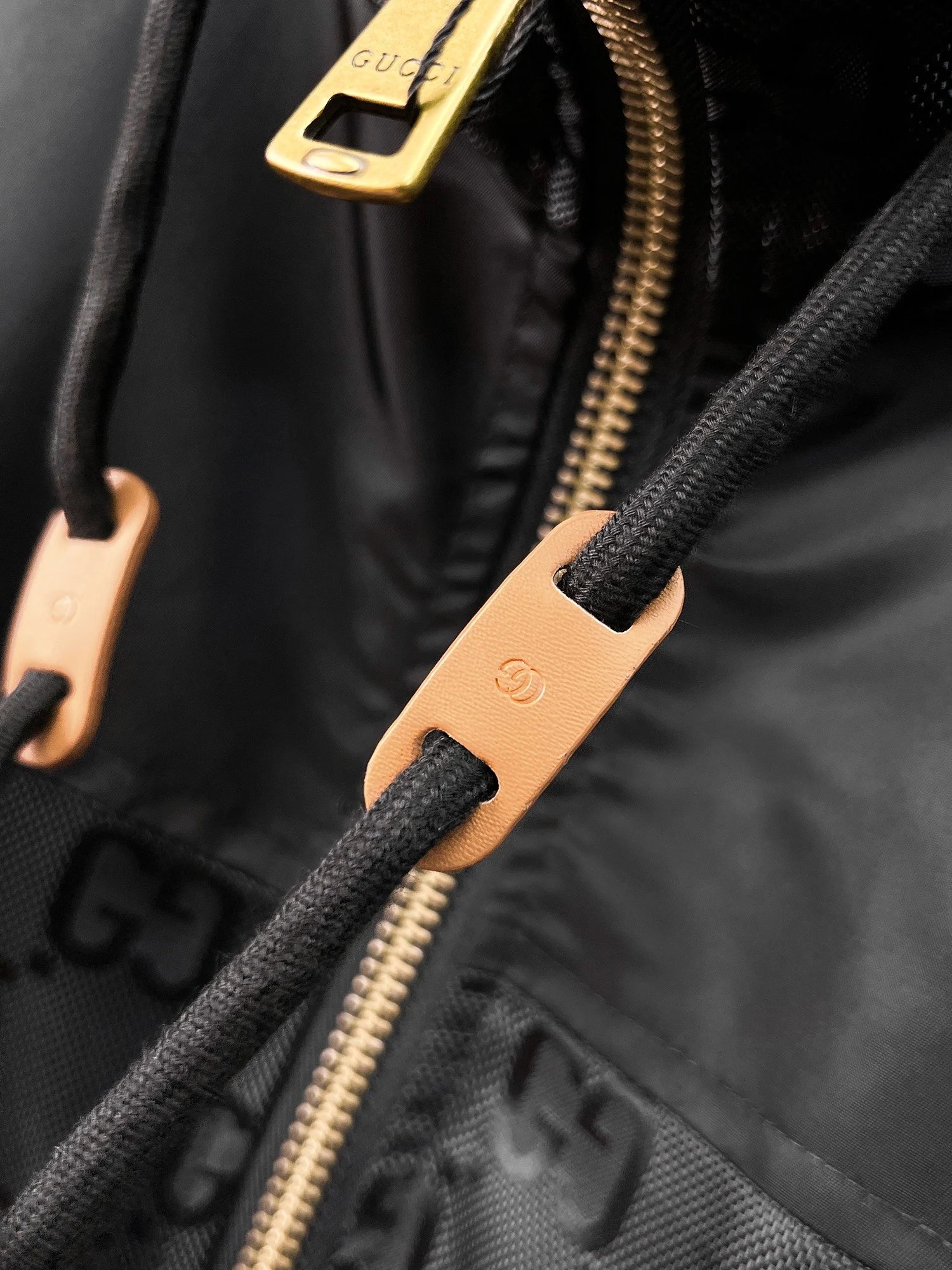 Gucci GG Monogram Hooded Bomber Jacket Black Outerwear Jacket - 8