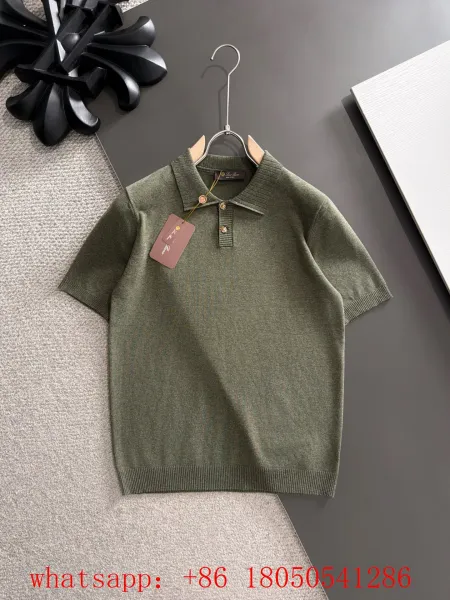 Loro Piana Knit Polo Shirt Olive Green - 1
