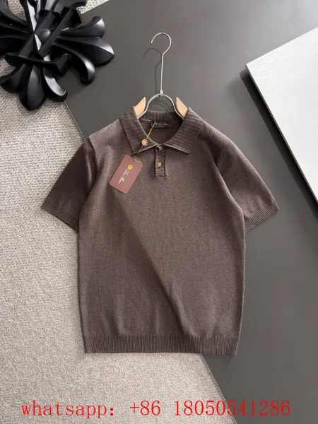 Design Knit Polo Shirt Brown Men's Short-Sleeve Polo - 1