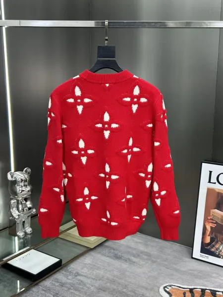 Louis Vuitton Monogram Knit Sweater Red - 2