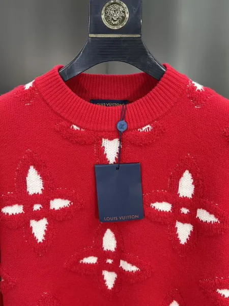 Louis Vuitton Monogram Knit Sweater Red - 4