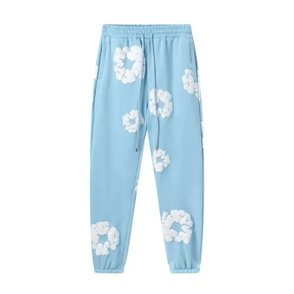 Off-White Cloud Print Sweatpants Light Blue - 1
