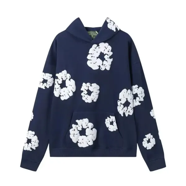 Denim Tears x Supreme Floral Print Navy Hoodie - 1