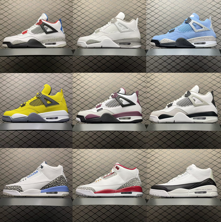Air Jordan 4 White Black Baske