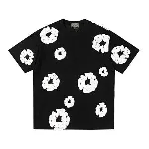 Comme des Garçons Play x White Flower Print Black T-Shirt - 1
