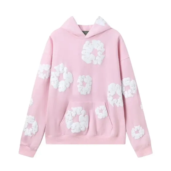 Maison Margiela Tabi Floral Embroidered Pink Hoodie - 1