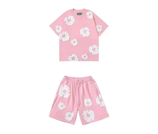 Maison Margiela Tabi Floral Embroidered Pink Casual Set - 1