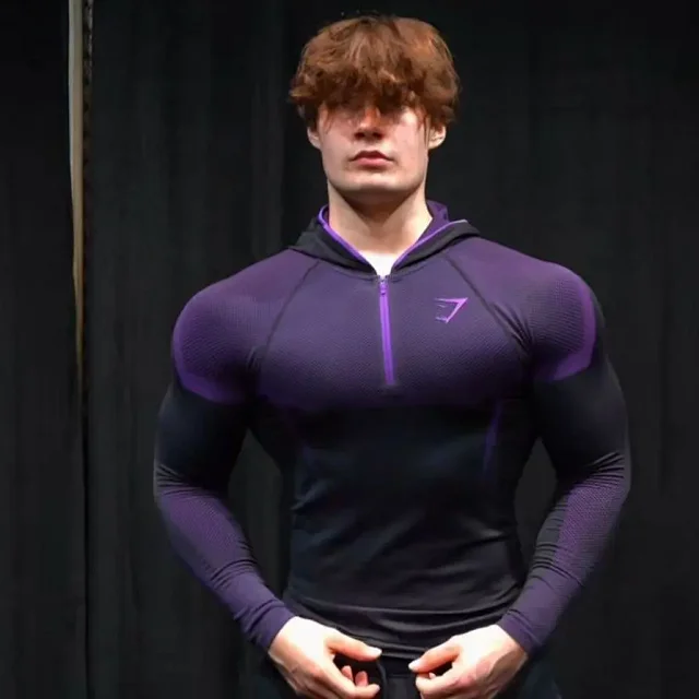 Gymshark Hoodies & Sweatshirts Textured Hooded Quarter-Zip Pullover product detail image 3