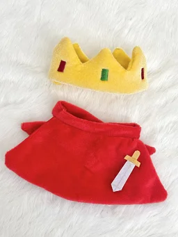 thumbnail for King and Knight Baby Dress Cloak Long Sword Crown Three-Piece Set Self-Deprecating Bear Cotton Doll Adaptation