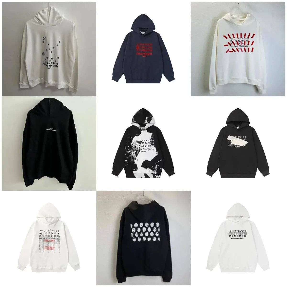 High weight sweatshirt for men and women loose logo embroidered pure cotton couple round neck hoodie