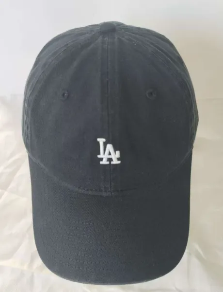 Los Angeles Dodgers MLB Logo Embroidered Black Baseball Cap - 1