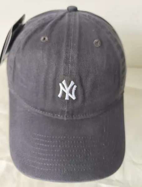 New York Yankees Classic Dad Hat Charcoal Gray Baseball Cap - 1