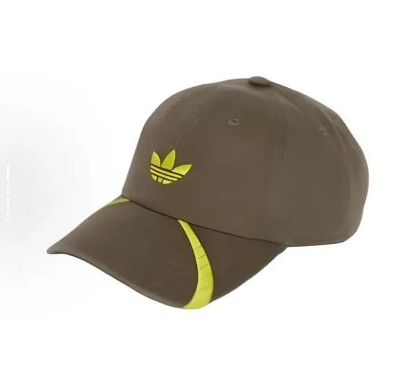 Adidas Originals Trefoil Cap Olive Green with Neon Yellow Accents Baseball Cap - 1