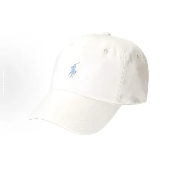 Polo Ralph Lauren Classic Pony Logo White Baseball Cap - 1