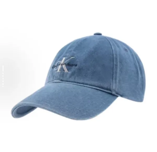 Calvin Klein Jeans Embroidered Logo Washed Denim Baseball Cap - 1