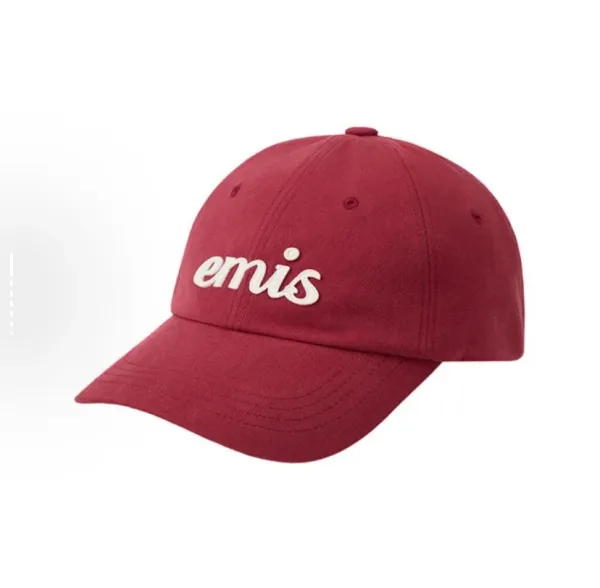 Emis Script Logo Burgundy Baseball Cap - 1