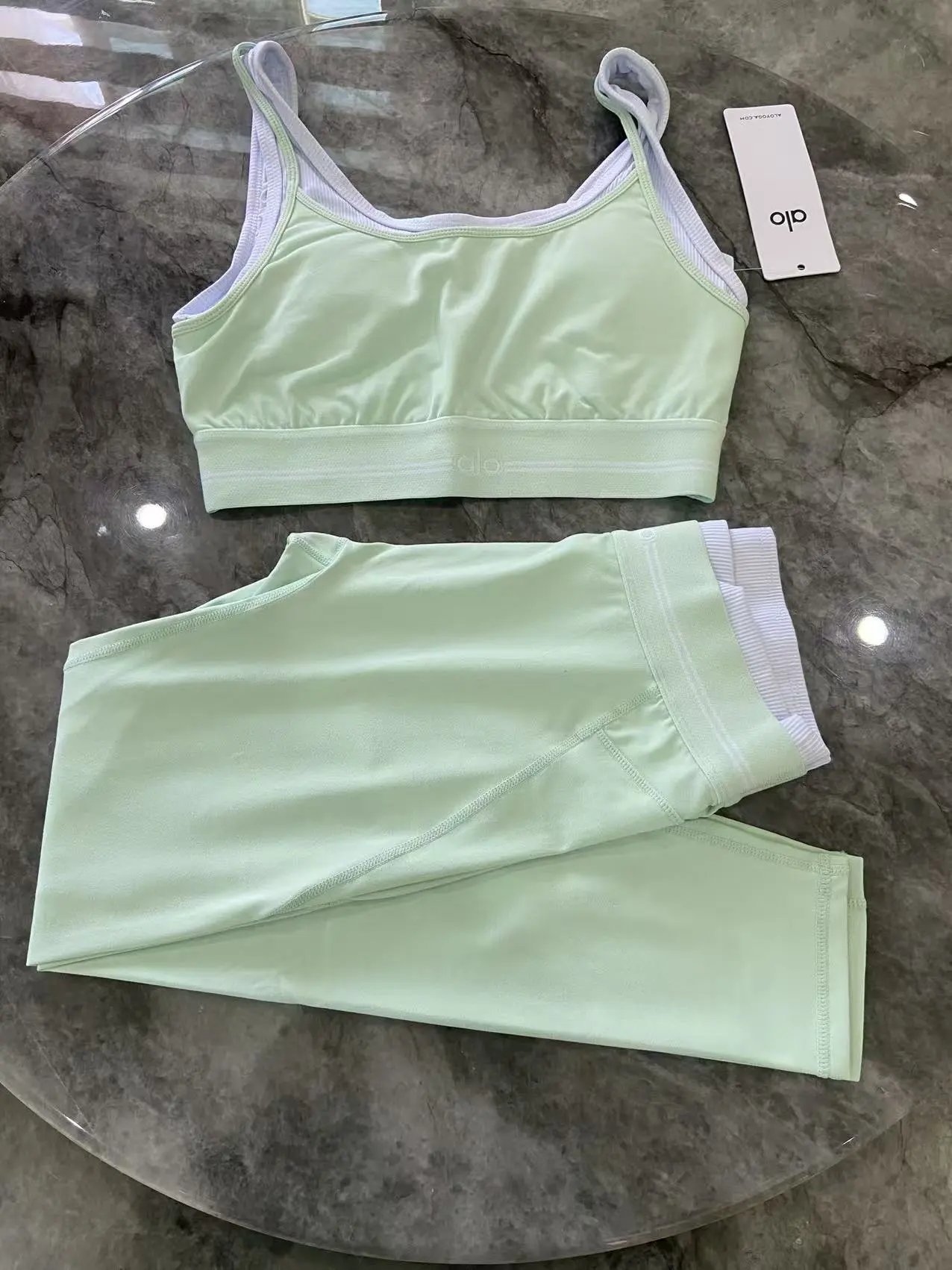 Faux Two-Piece Light Green