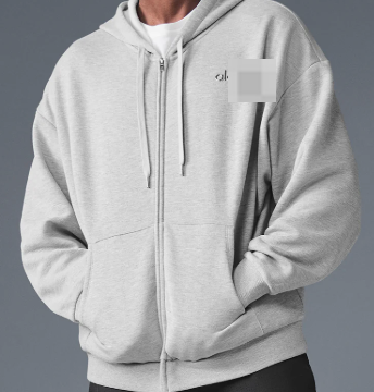 Full zipper - light gray