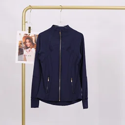 thumbnail for whatsapp quick-drying regular gold body jacket jacket long sleeve top running zipper yoga * no quality problem cannot be returned without reason
