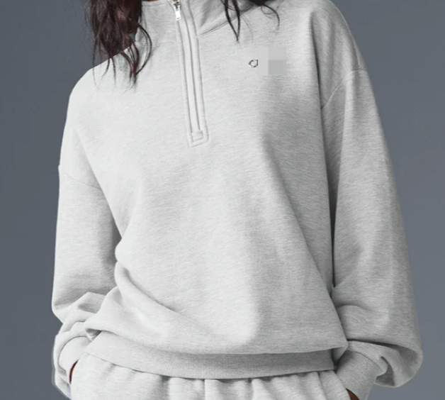 Half zipper - light gray