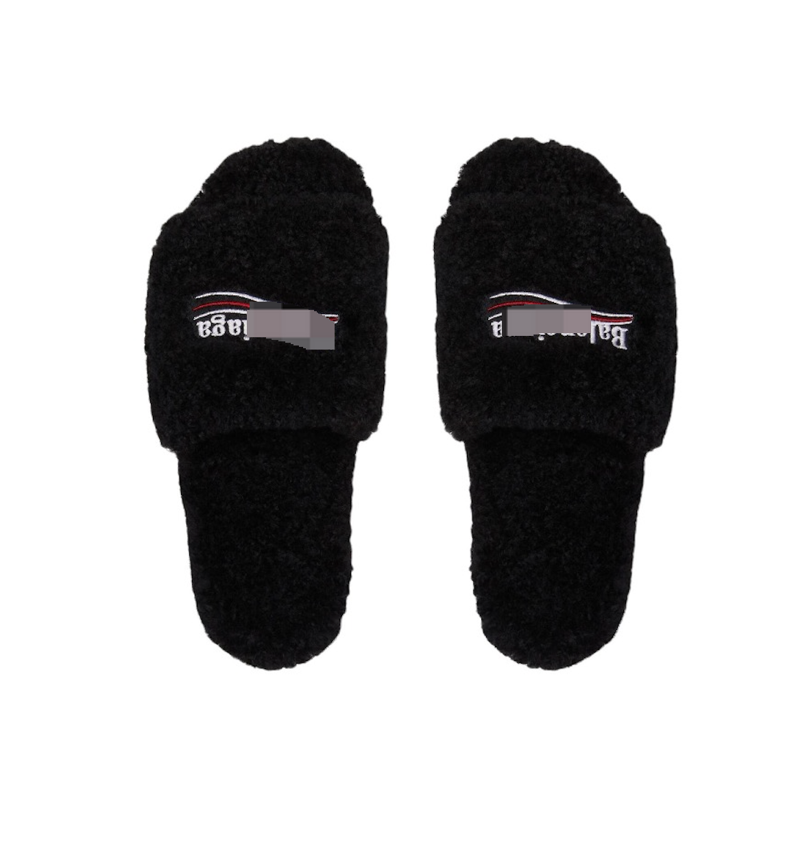 毛毛女外新款穿厚底拖鞋秋冬平底字母2024刺绣拖鞋毛一字羊羔巴黎无质量问题不可无理由退货