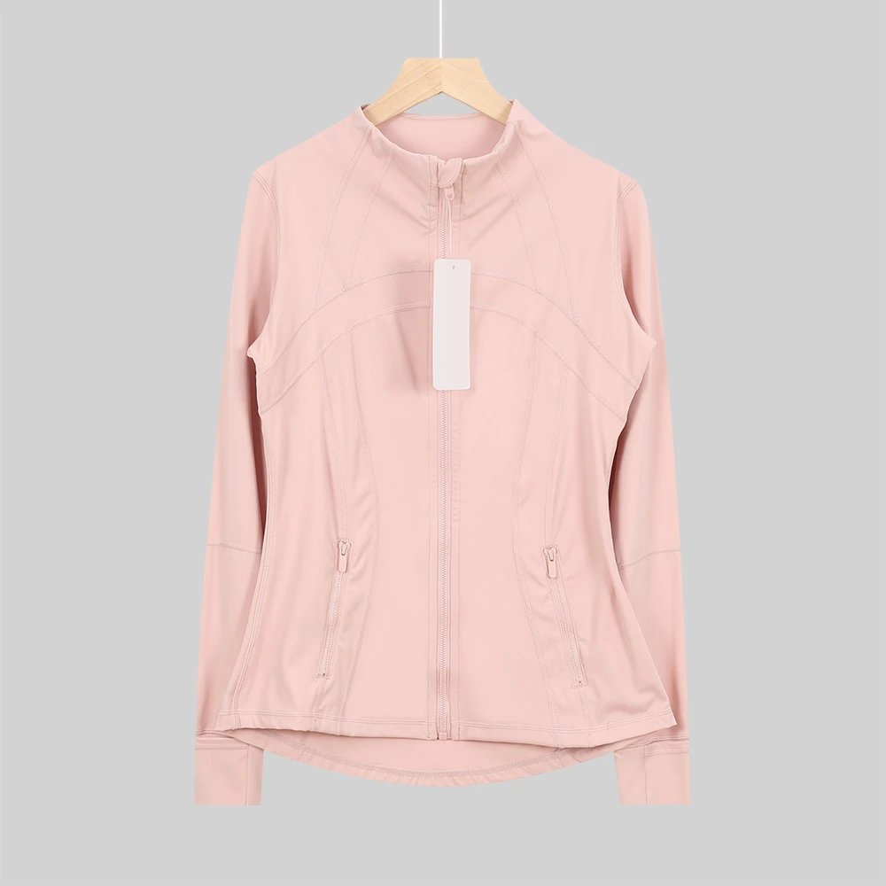 樱花粉拉链夹克