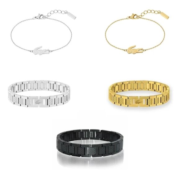 Lacoste Jewelry Crocodile Logo Chain and Link Bracelets image 1