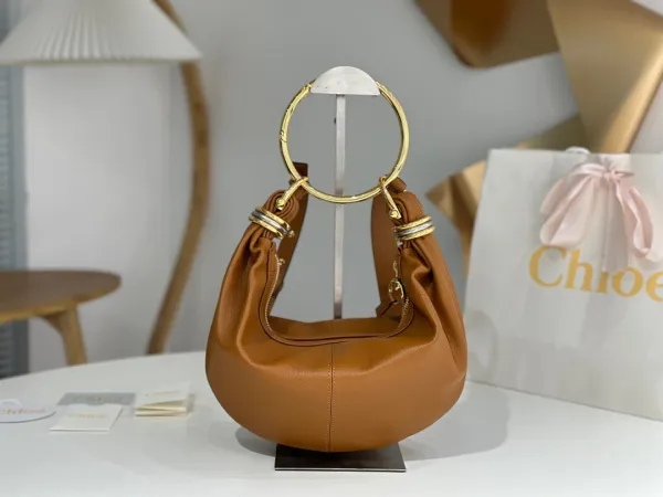 Chloé Woody Bag Cognac Leather Hobo Bag Shoulder Bags - 1