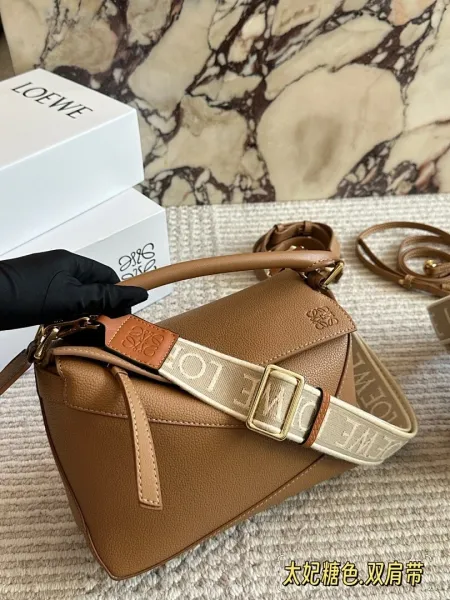 Loewe Puzzle Bag Caramel with Dual Shoulder Strap Handbag - 1