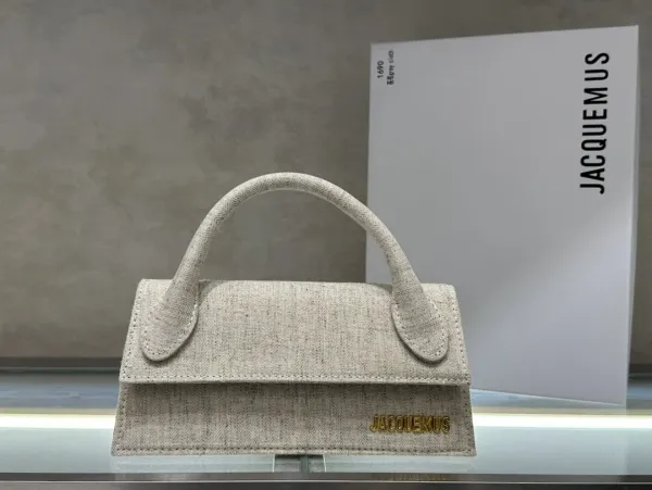 Jacquemus Le Chiquito Linen Beige Handbag - 1