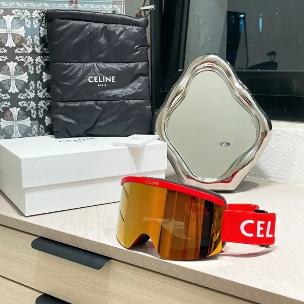 Gucci Ski Goggles Black with Green Accents Eyewear - 5