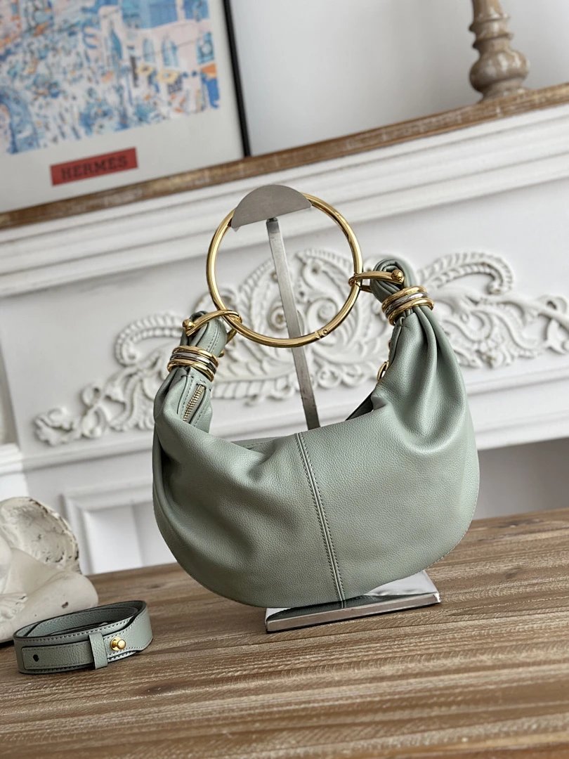 Chloé Tote Bag Beige Canvas with Logo Strap Handbag - 8