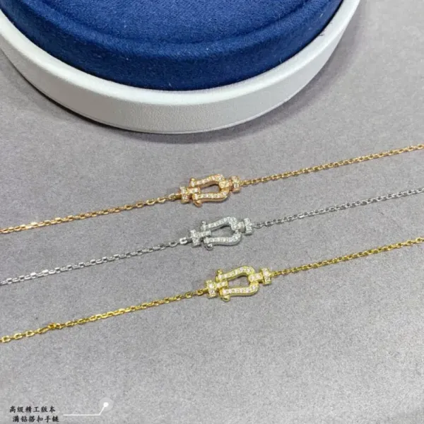 Design Lyre Motif Pave Diamond Bracelet in Gold, Silver, and Rose Gold Jewelry - 1